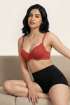 Zivame Padded Regular Wired Medium Coverage Tshirt Bra - Burnt Brick — thumbnail 5